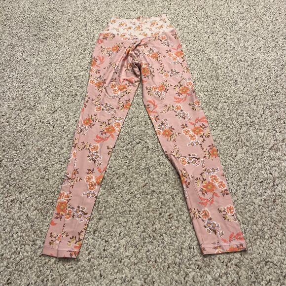 Aerie Offline Real Me 7/8 Legging Sz S Pink Floral Pattern Inseam 25 Athleisure - Picture 3 of 5